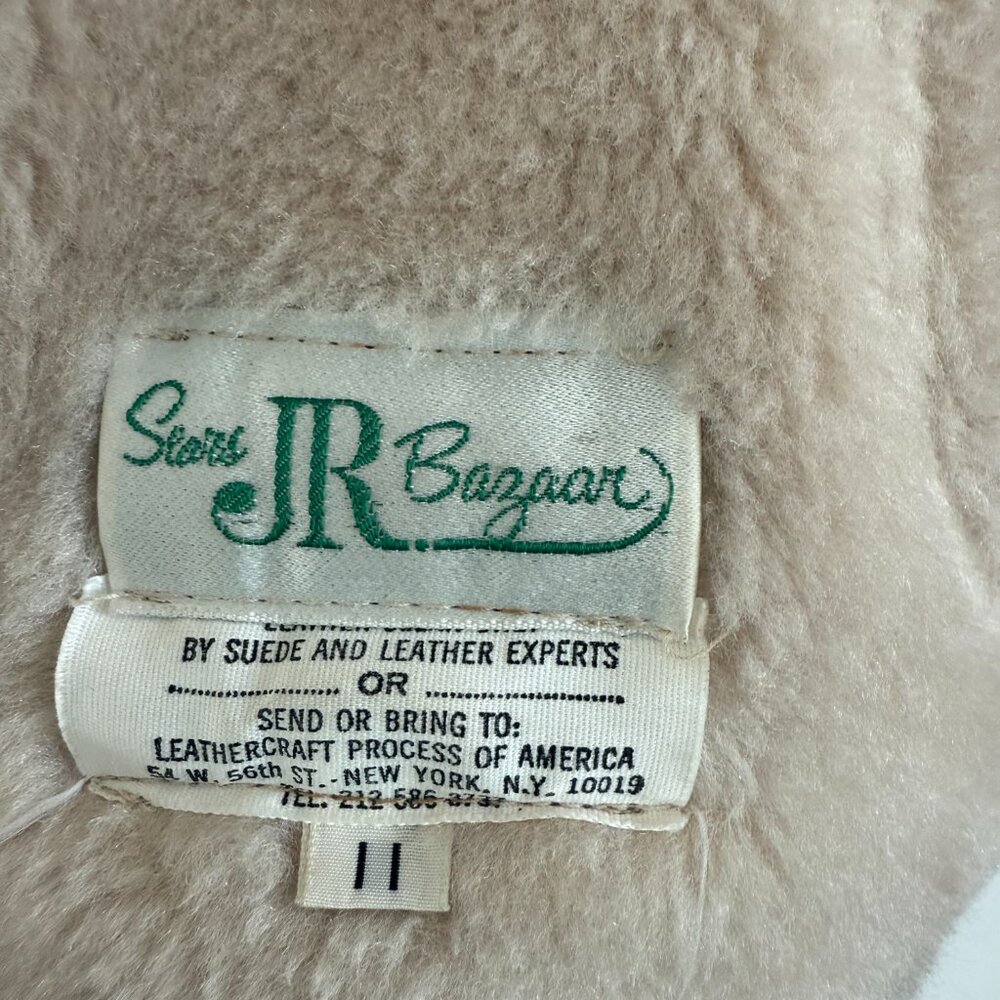60's Vintage Sears Jr. Bazaar Suede with Fur collar Jacket - Picture 6 of 9